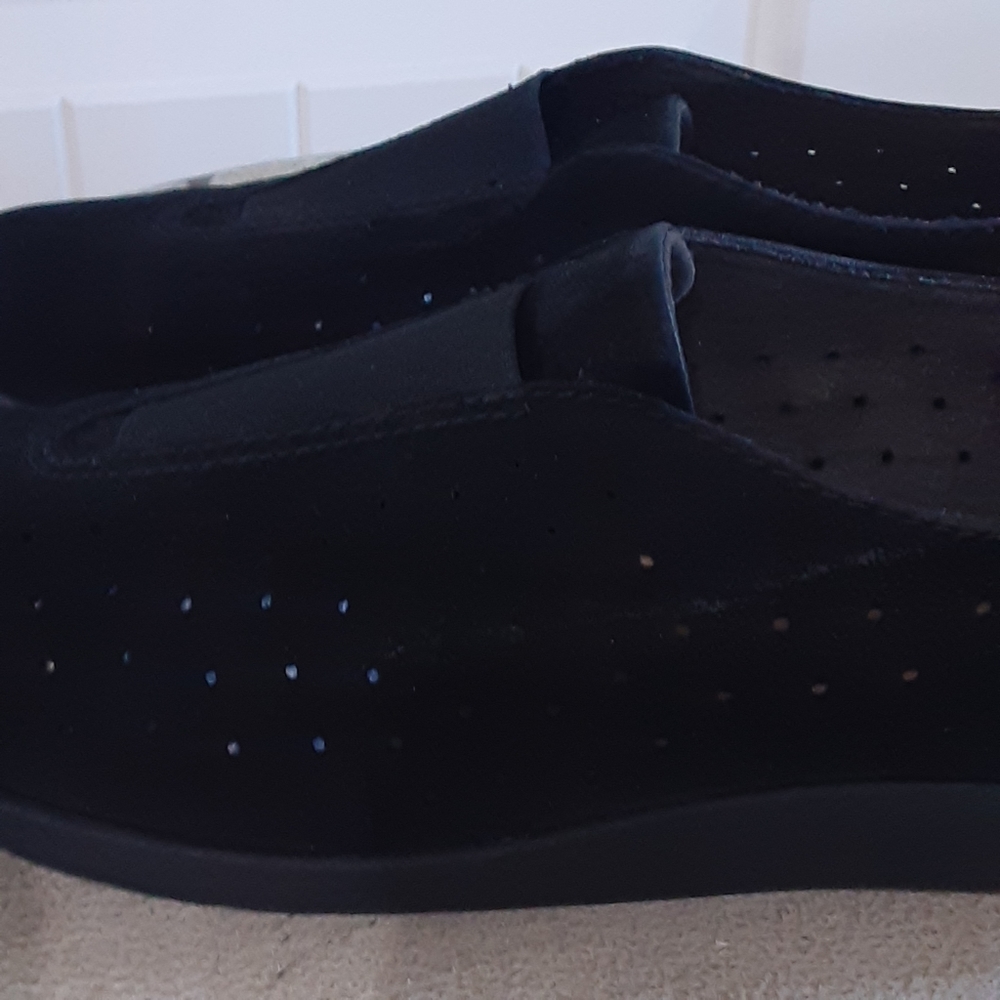 Clarks Collection Medora Gemma Navy Nubuck Leather Slip-On Loafers Sz 10 - Picture 7 of 10
